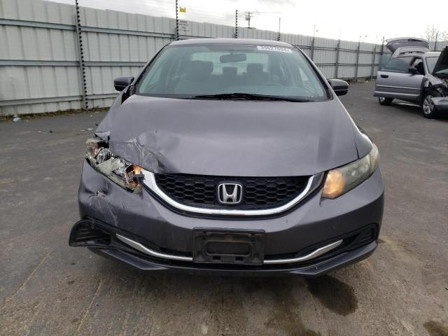 19XFB2F55EE241988 - 2014 HONDA CIVIC LX GRAY photo 5