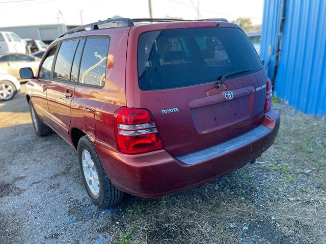 JTEGD21A130051688 - 2003 TOYOTA HIGHLANDER RED photo 3