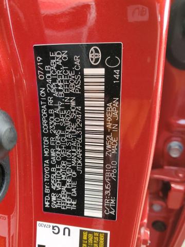 JTDKARFP6L3129474 - 2020 TOYOTA PRIUS PRIM LE RED photo 13