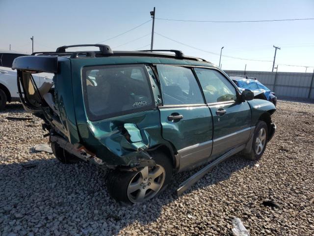 JF1SF6555YH710979 - 2000 SUBARU FORESTER S GREEN photo 3