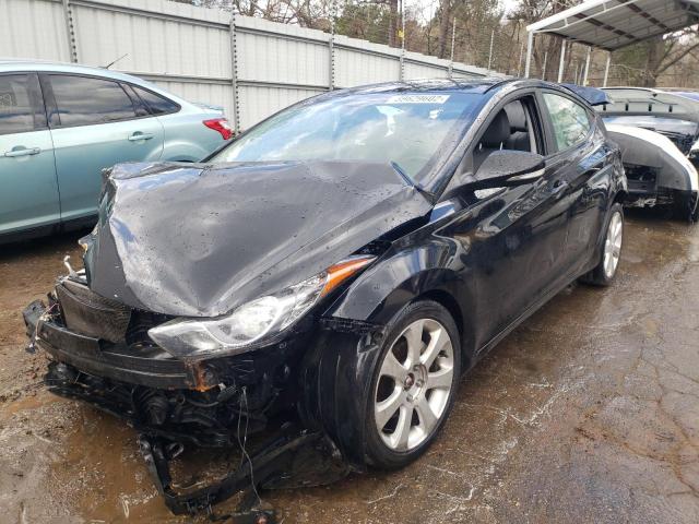 5NPDH4AE4CH142838 - 2012 HYUNDAI ELANTRA GLS BLACK photo 2