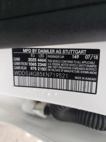 WDDSJ4GB5KN719521 - 2019 MERCEDES-BENZ CLA 250 4MATIC WHITE photo 12