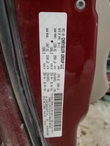 2C4RC1BG8CR106737 - 2012 CHRYSLER TOWN & COU TOURING ბურგუნდია ფოტო 13