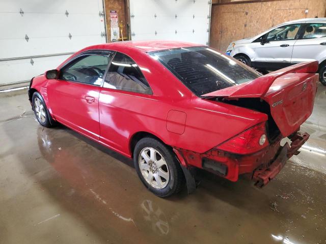 1HGEM229X4L014527 - 2004 HONDA CIVIC EX RED photo 2