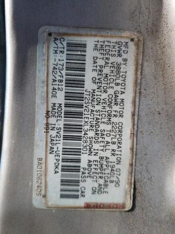 JT2SV21EXL3428301 - 1990 TOYOTA CAMRY DLX 蓝色 照片 12