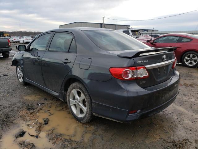 2T1BU4EE7DC944883 - 2013 TOYOTA COROLLA BASE GRAY photo 2