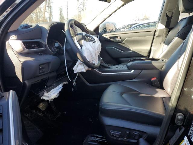 5TDGZRBH3NS187749 - 2022 TOYOTA HIGHLANDER XLE BLACK photo 7