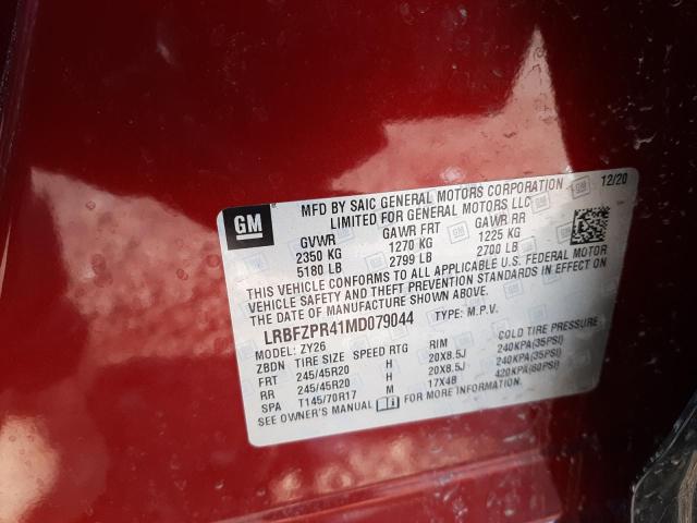 LRBFZPR41MD079044 - 2021 BUICK ENVISION ESSENCE BURGUNDY photo 12