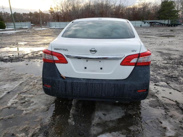 3N1AB7AP2FY363596 - 2015 NISSAN SENTRA S WHITE photo 6