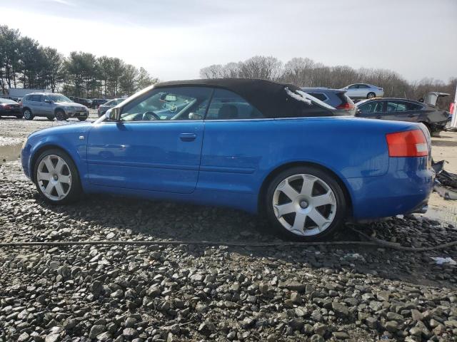 WUARL48H35K902284 - 2005 AUDI S4 QUATTRO CABRIOLET BLUE photo 2