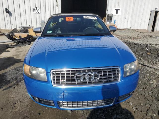 WUARL48H35K902284 - 2005 AUDI S4 QUATTRO CABRIOLET BLUE photo 5