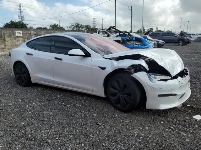 5YJSA1E50PF516211 - 2023 TESLA MODEL S 白色 照片 4
