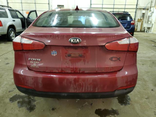 KNAFK4A65G5586008 - 2016 KIA FORTE LX RED photo 6