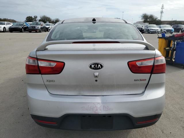 KNADN4A32D6206925 - 2013 KIA RIO EX SILVER photo 6