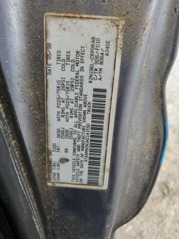 4TASM92N1WZ141590 - 1998 TOYOTA TACOMA XTRACAB PRERUNNER 蓝色 照片 12