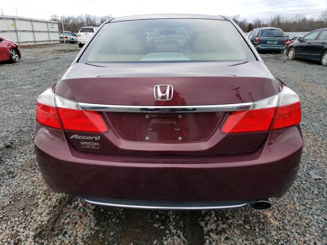 1HGCR2F31FA167830 - 2015 HONDA ACCORD LX BURGUNDY photo 6