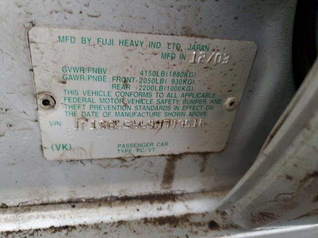 JF1SG65664H749516 - 2004 SUBARU FORESTER 2.5XS Серебристый фото 12