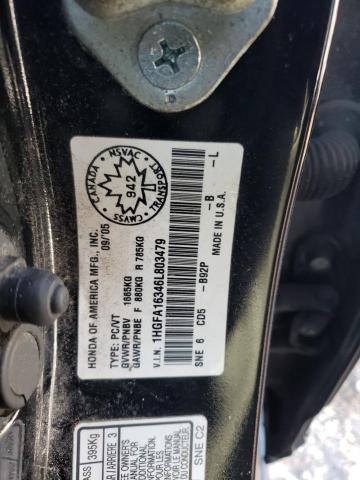 1HGFA16346L803479 - 2006 HONDA CIVIC DX VP Qara foto 13