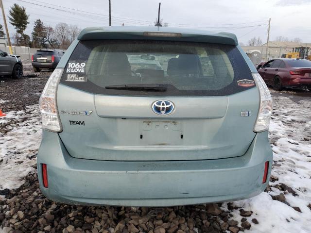 JTDZN3EU9D3267244 - 2013 TOYOTA PRIUS V GREEN photo 6