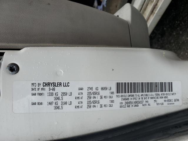 2A8HR54149R550337 - 2009 CHRYSLER TOWN & COU TOURING თეთრი ფოტო 12