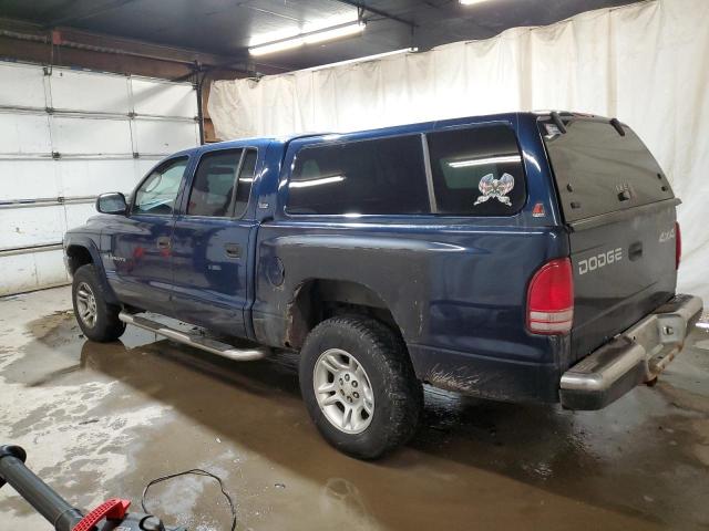 1B7GG2AN51S217937 - 2001 DODGE DAKOTA QUAD BLUE photo 2