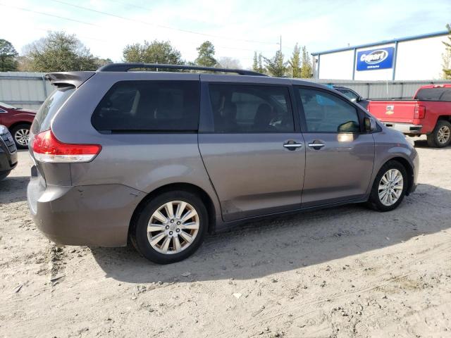 5TDYK3DC3CS197508 - 2012 TOYOTA SIENNA XLE GRAY photo 3