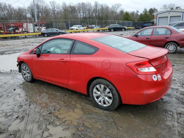 2HGFG3A50CH535638 - 2012 HONDA CIVIC LX RED photo 2