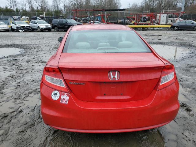 2HGFG3A50CH535638 - 2012 HONDA CIVIC LX RED photo 6