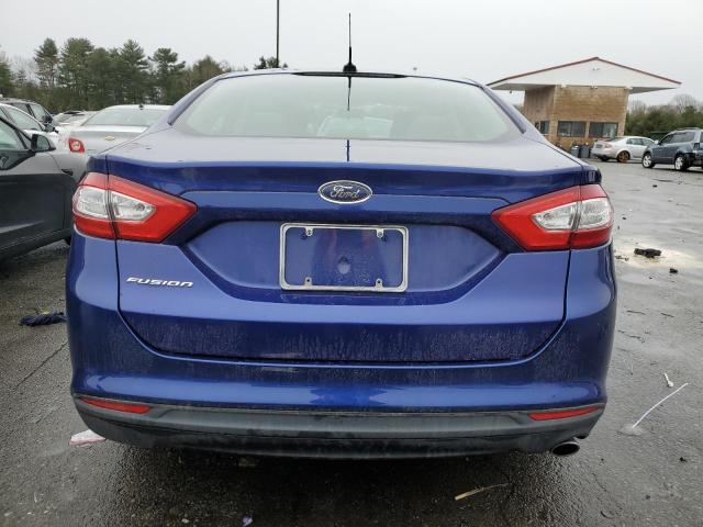 3FA6P0G76DR251836 - 2013 FORD FUSION S BLUE photo 6