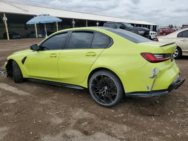 WBS43AY09NFN04871 - 2022 BMW M3 COMPETITION YELLOW photo 2