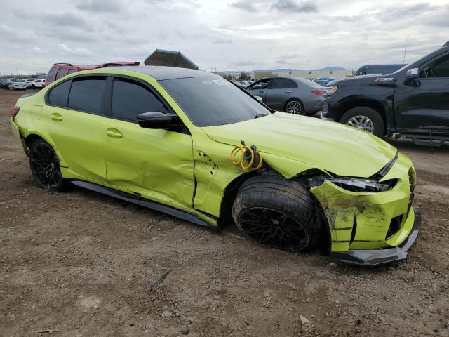 WBS43AY09NFN04871 - 2022 BMW M3 COMPETITION YELLOW photo 4