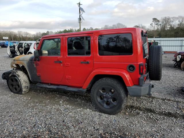 1C4BJWEGXDL674241 - 2013 JEEP WRANGLER U SAHARA RED photo 2