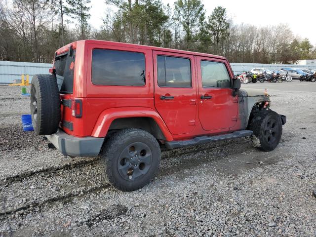 1C4BJWEGXDL674241 - 2013 JEEP WRANGLER U SAHARA RED photo 3