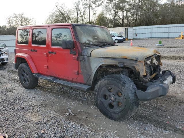 1C4BJWEGXDL674241 - 2013 JEEP WRANGLER U SAHARA RED photo 4