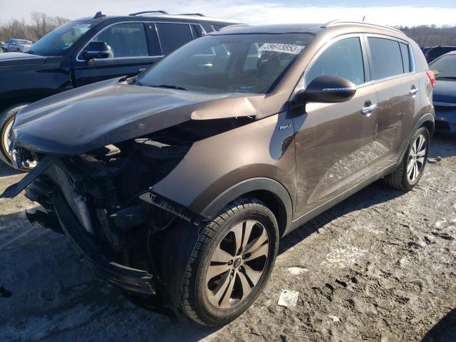 KNDPCCA20B7087531 - 2011 KIA SPORTAGE EX BROWN photo 1