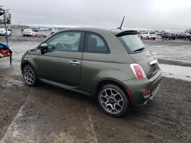 3C3CFFBR2CT115673 - 2012 FIAT 500 SPORT GREEN photo 2