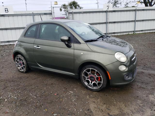 3C3CFFBR2CT115673 - 2012 FIAT 500 SPORT GREEN photo 4