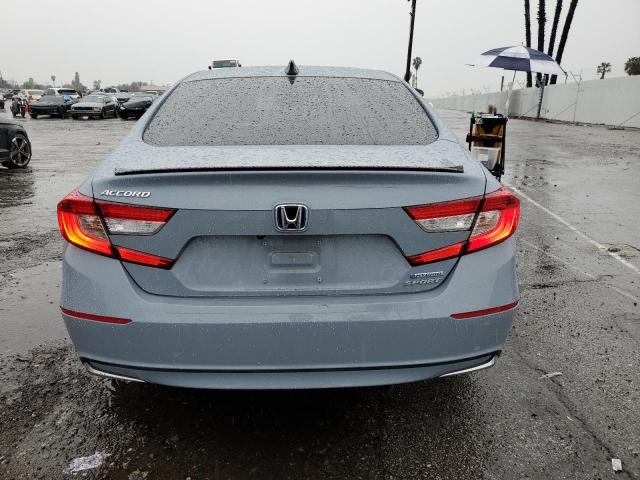 1HGCV3F25NA046046 - 2022 HONDA ACCORD HYBRID SPORT GRAY photo 6