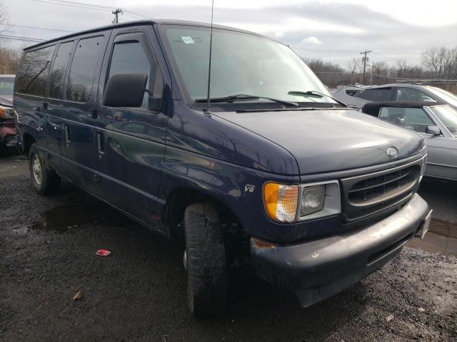 1FMRE11L02HB61164 - 2002 FORD ECONOLINE E150 WAGON BLUE photo 4