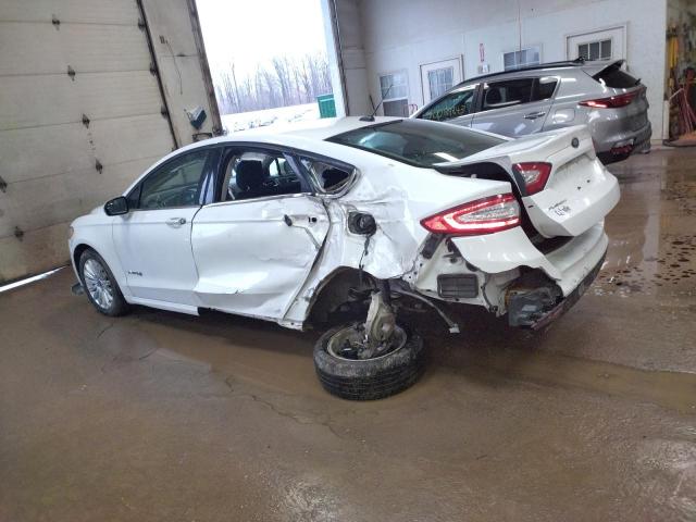 3FA6P0LU5DR245702 - 2013 FORD FUSION SE HYBRID WHITE photo 2