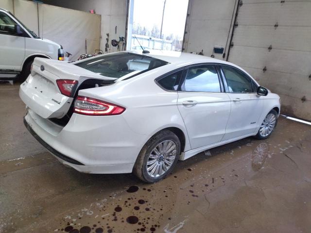 3FA6P0LU5DR245702 - 2013 FORD FUSION SE HYBRID WHITE photo 3