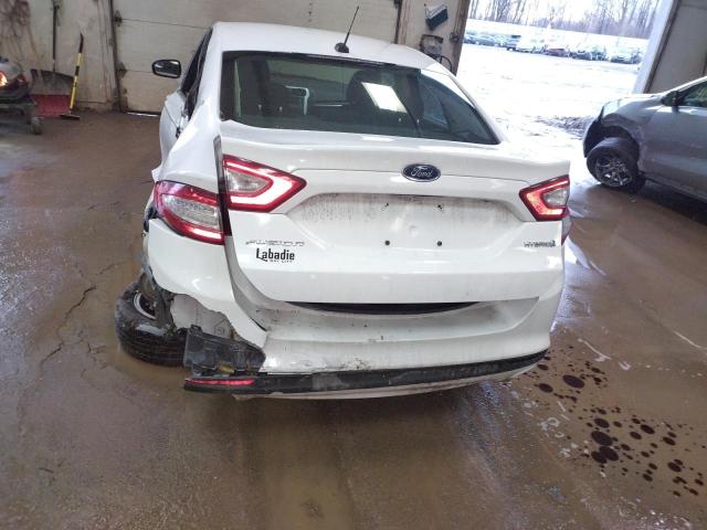 3FA6P0LU5DR245702 - 2013 FORD FUSION SE HYBRID WHITE photo 6