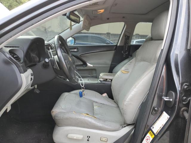 JTHBK262665003812 - 2006 LEXUS IS 250 GRAY photo 7