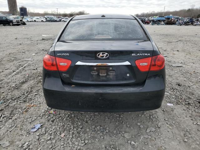 KMHDU4AD1AU869565 - 2010 HYUNDAI ELANTRA BLUE BLACK photo 6