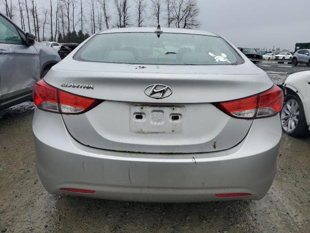 KMHDH4AE2CU290262 - 2012 HYUNDAI ELANTRA GLS SILVER photo 6