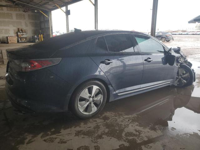 KNAGN4AD1E5070686 - 2014 KIA OPTIMA HYBRID BLUE photo 3