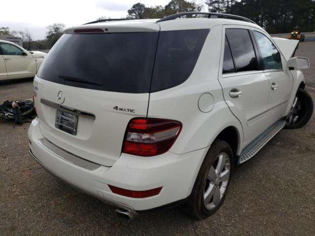 4JGBB8GB6BA735048 - 2011 MERCEDES-BENZ ML 350 4MATIC WHITE photo 4