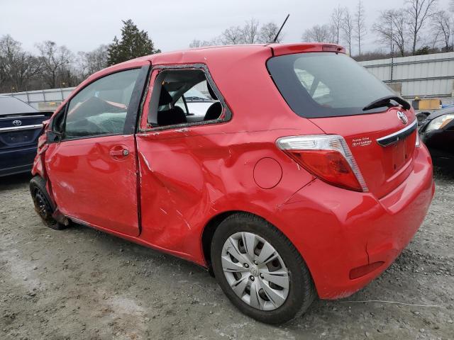 JTDJTUD30CD518503 - 2012 TOYOTA YARIS RED photo 2