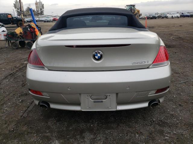 WBAEK135X7CN80263 - 2007 BMW 650 I SILVER photo 6