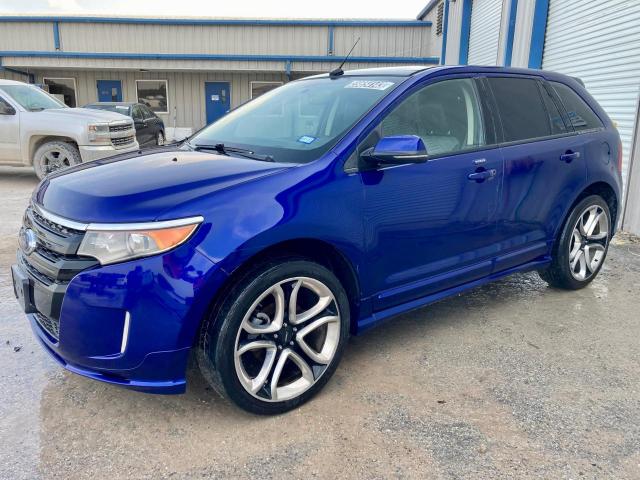 2FMDK3AK6DBB26134 - 2013 FORD EDGE SPORT BLUE photo 1